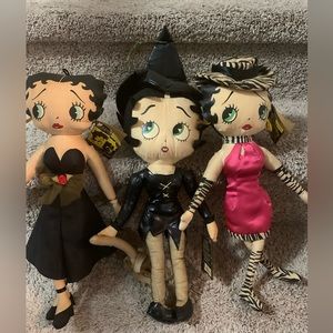 Lot of 3 Betty Boop Boop—oop-a-doop! KELLYTOY Dolls Evening Gowns